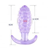 Plug Bolinha M Silicone com Textura Transparente