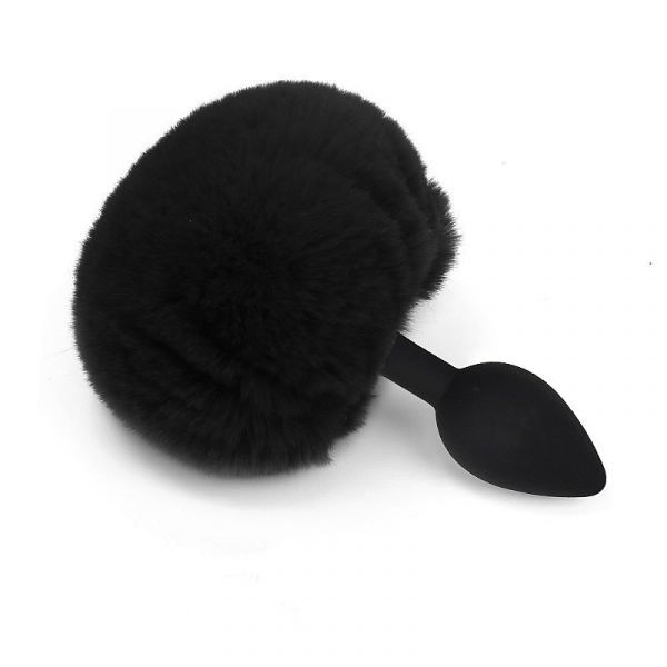 Plug P Pompom em Silicone de Coelho