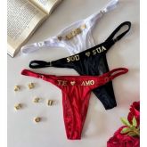 *Calcinhas com Frases Personalizadas em Renda