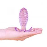 Plug Bolinha M Silicone com Textura Transparente