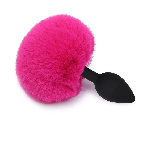 Plug P Pompom em Silicone de Coelho