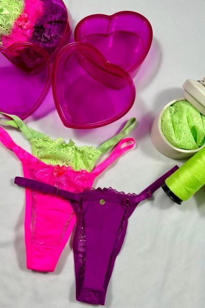 *Tanga Fio Duplo Confort e Renda Regulável