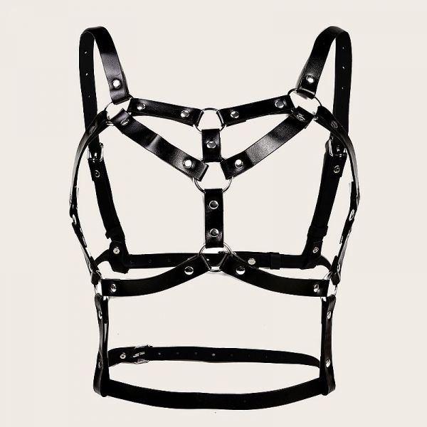 Harness com Contorno de Busto em Couro